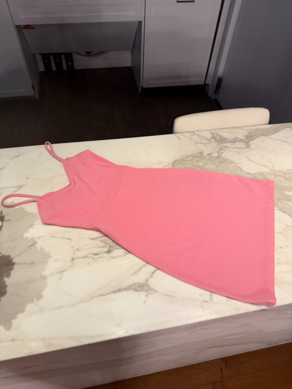 Aritzia Wilfred Free Ribbed Pink Mini Dress | V-Neck Dress - Picture 2 of 13